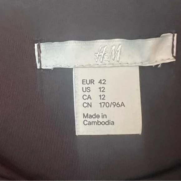 H&M Women’s Black Ruched Dress Size 12 Slinky Bodycon LBD Cocktail - Picture 4 of 7